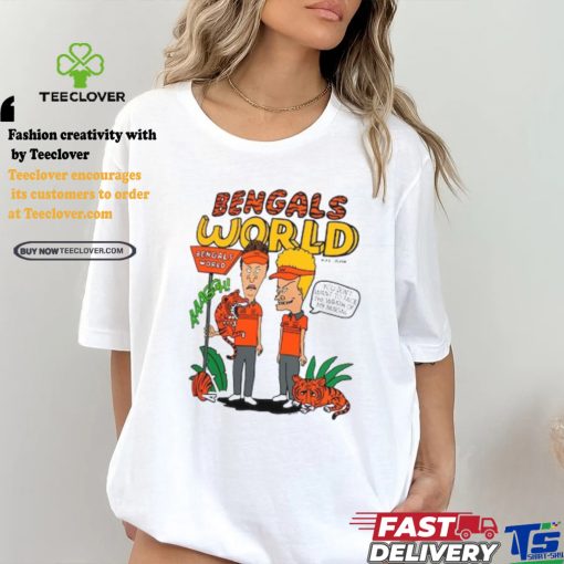 Homage Ash Cincinnati Bengals Beavis And Butthead x Bengals World Tri Blend T Shirt