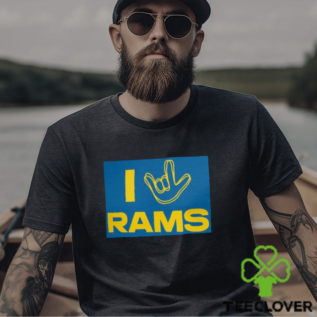 Los Angeles Rams Homage The NFL ASL Collection by Love Sign Tri-Blend T- Shirt, hoodie, sweater, long sleeve and tank top