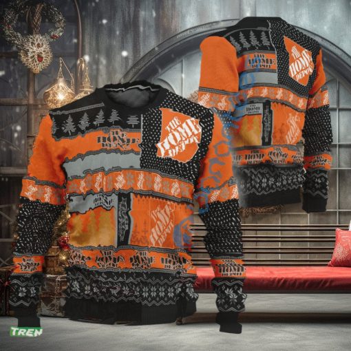 Home Depot Logo Style Ugly Christmas 3D Sweater Gift For Fans