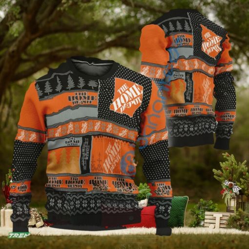 Home Depot Logo Style Ugly Christmas 3D Sweater Gift For Fans