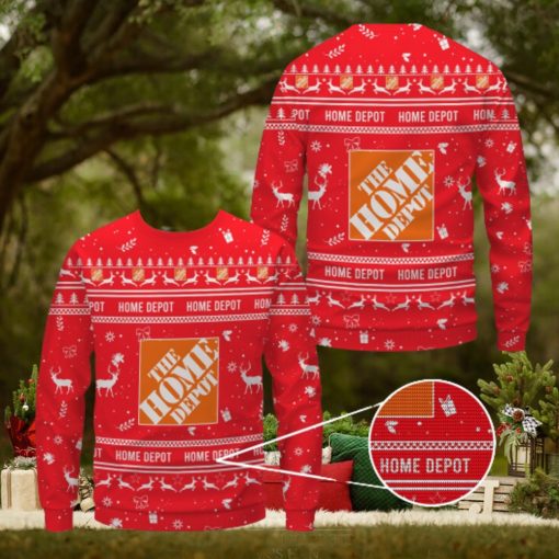 Home Depot Red Merry Christmas Ugly Sweater