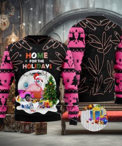 Home For The Holidays Flamingo Ugly Christmas Sweater