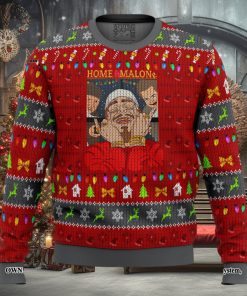 Home Malone Meme For Christmas Gifts Ugly Christmas Wool Knitted Sweater