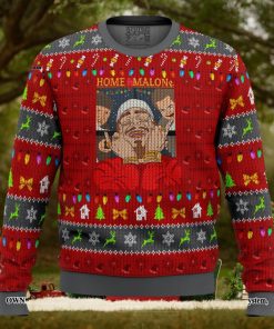 Home Malone Meme For Christmas Gifts Ugly Christmas Wool Knitted Sweater