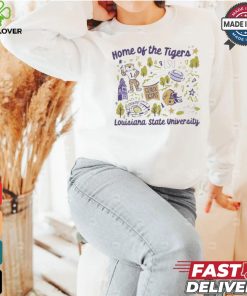 Home Of The Tigers Louisiana State University LSU School Icons T shirt