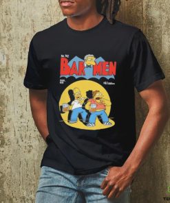 Homer Barney and Moe in the style of of a vintage Batman comic cover shirt