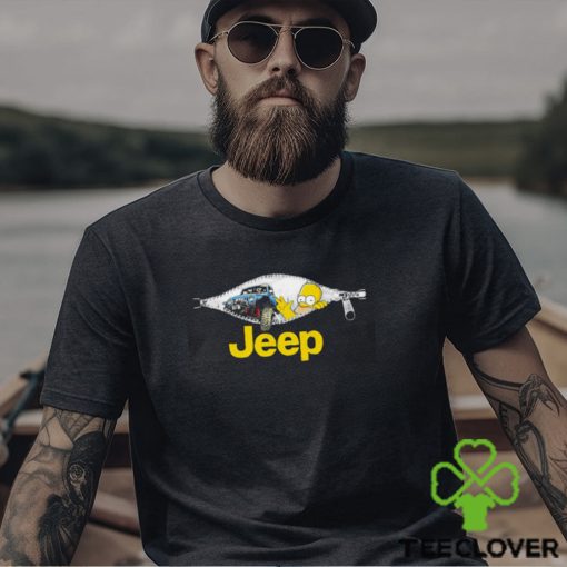 Homer Simpson Jeep Zipper Shirt