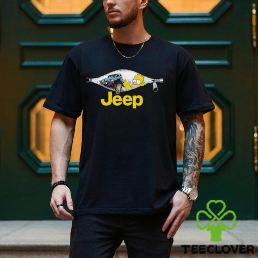 Homer Simpson Jeep Zipper Shirt