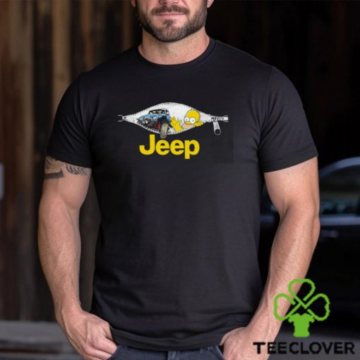 Homer Simpson Jeep Zipper Shirt