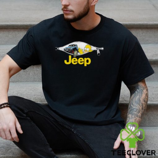 Homer Simpson Jeep Zipper Shirt