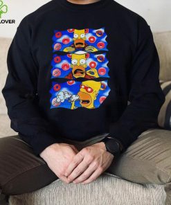 Homer Simpson smoking weed with Donuts shirt 1 Homer Simpson smoking weed with Donuts shirt