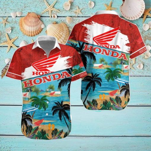 Honda Motorcycle Hawaiian Shirt And Short