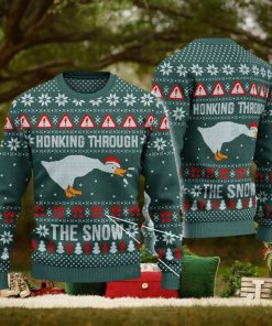 Honking Through The Snow For Christmas Gifts Ugly Christmas Holiday Sweater