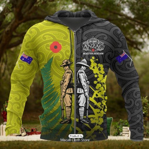 Honor And Respect Day Australia And Kiwi Yelow Flower Hoodie 3D