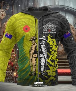Honor And Respect Day Australia And Kiwi Yelow Flower Hoodie 3D