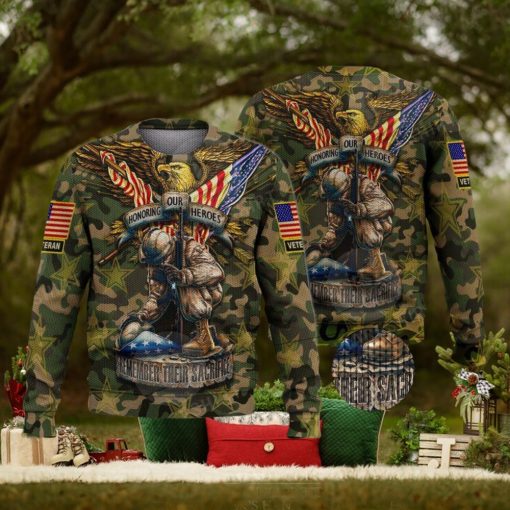 Honoring Our Heroes Veteran For Christmas Gifts Knitting Pattern Sweater