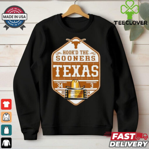 Hook’D the Sooners Texas Longhorns Beat Oklahoma Sooners 34 3 T Shirt