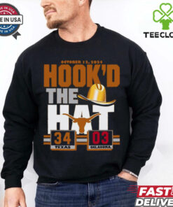 Hook’d The Hat Texas Longhorns 34 3 Oklahoma Sooners Red River Rivalry Shirt