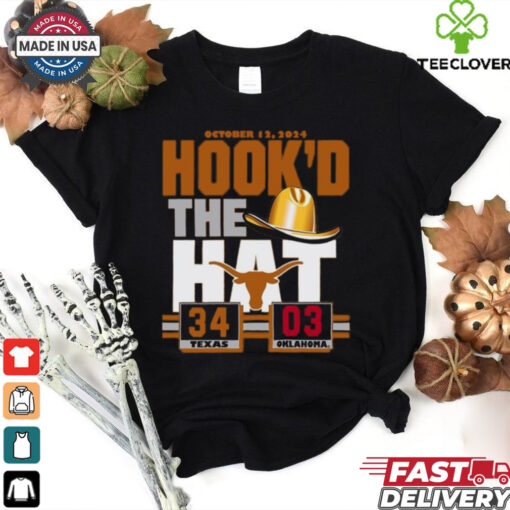 Hook’d The Hat Texas Longhorns 34 3 Oklahoma Sooners Red River Rivalry Shirt