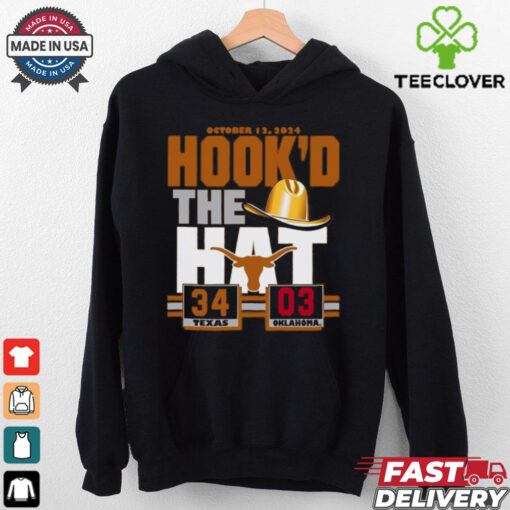 Hook’d The Hat Texas Longhorns 34 3 Oklahoma Sooners Red River Rivalry Shirt