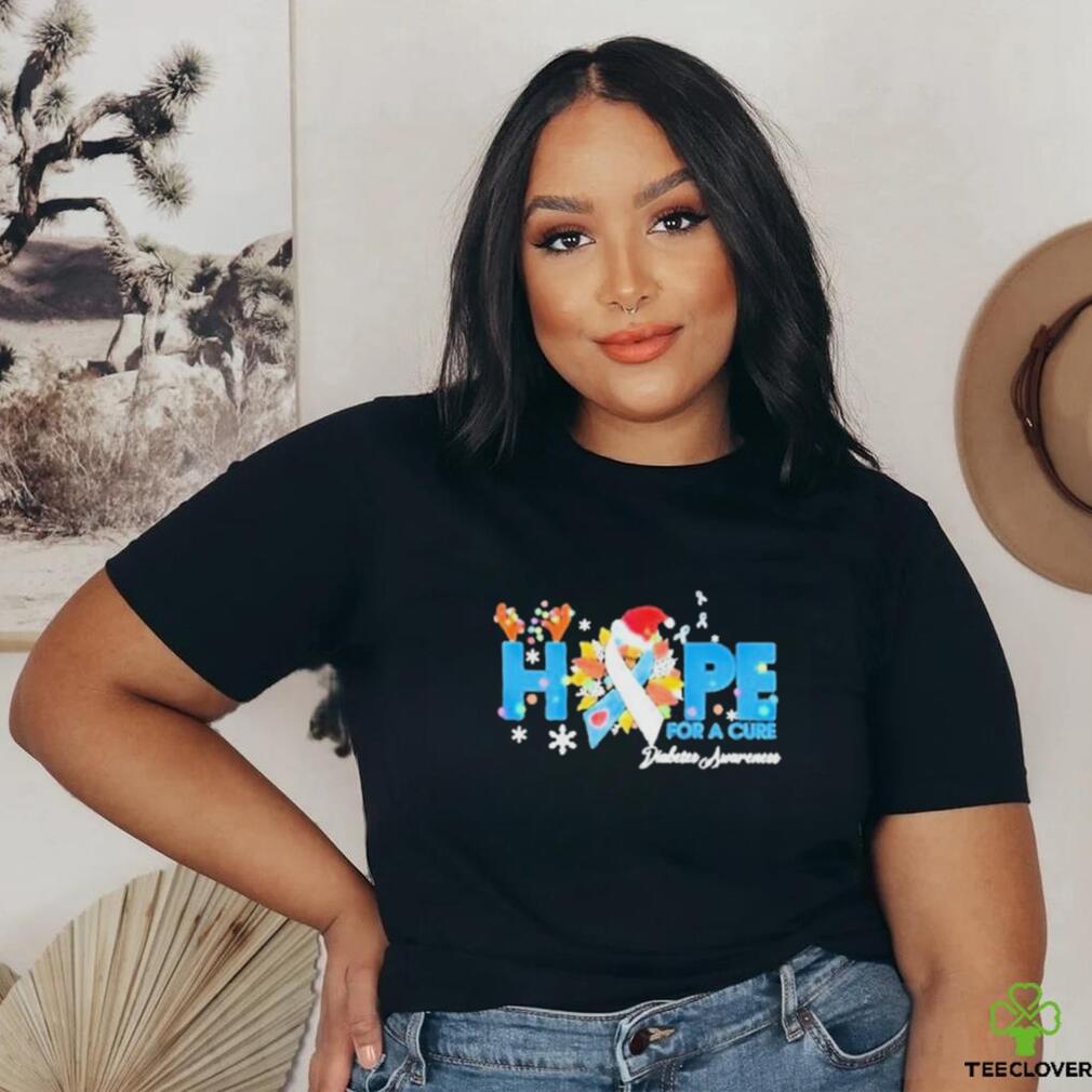 Hope For A Cure Diabetes Awareness Christmas shirt Hope For A Cure Diabetes Awareness Christmas shirt