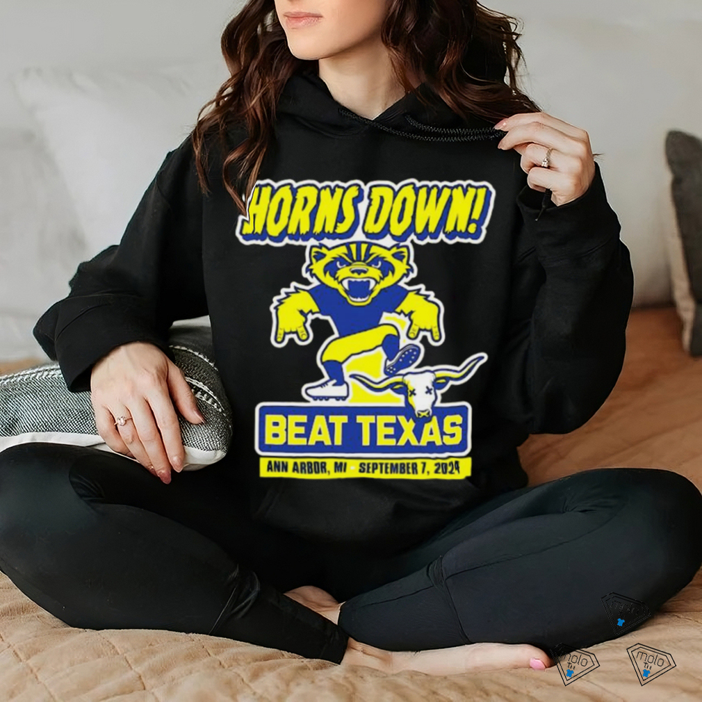 Horns Down Beat Texas Ann Arbor Mi Sep 7 2024 Michigan College shirt Horns Down Beat Texas Ann Arbor Mi Sep 7 2024 Michigan College shirt