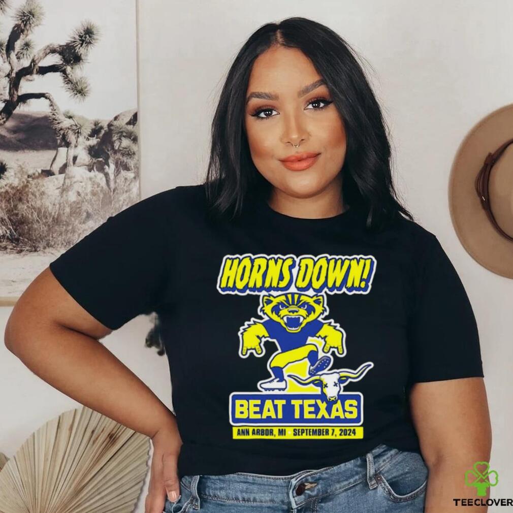 Horns Down Beat Texas Ann Arbor Mi Sep 7 2024 Michigan College shirt Horns Down Beat Texas Ann Arbor Mi Sep 7 2024 Michigan College shirt