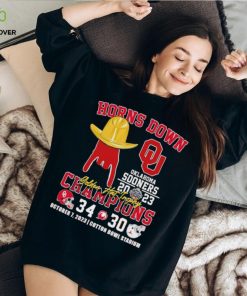 Horns Down Oklahoma Sooners 2023 Golden Hat Trophy Champions 34 30 hoodie, sweater, longsleeve, shirt v-neck, t-shirt