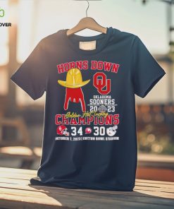 Horns Down Oklahoma Sooners 2023 Golden Hat Trophy Champions 34 30 hoodie, sweater, longsleeve, shirt v-neck, t-shirt