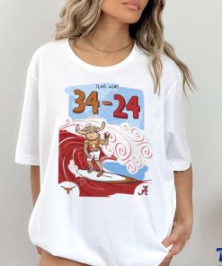 Horns Up In Tuscaloosa Texas Wins 34 24 Tee Shirt