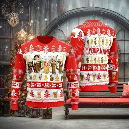 Horror Characters Lone Star Beer Personalized Christmas Sweater