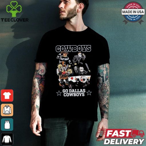 Horror Characters On Car Dallas Cowboys Halloween Go Cowboys hoodie, sweater, longsleeve, shirt v-neck, t-shirt