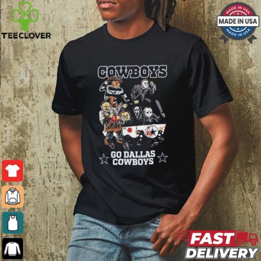 Horror Characters On Car Dallas Cowboys Halloween Go Cowboys hoodie, sweater, longsleeve, shirt v-neck, t-shirt