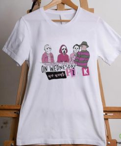 Horror Characters On Wednesday We Wear Pink Shirt