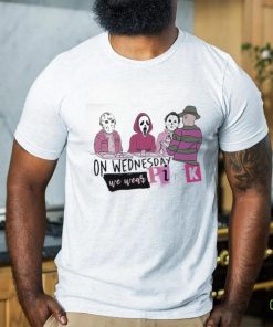 Horror Characters On Wednesday We Wear Pink Shirt