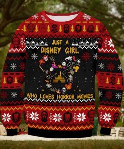Horror Disney Girl Horror Ugly Christmas Sweater Xmas 3D Printed Christmas Sweater Gift