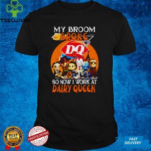 Horror Halloween chibi my broom broke so now I work at Dairy Queen hoodie, sweater, longsleeve, shirt v-neck, t-shirt