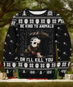 Horror Kind To Animals For Christmas Gifts Ugly Christmas Holiday Sweater