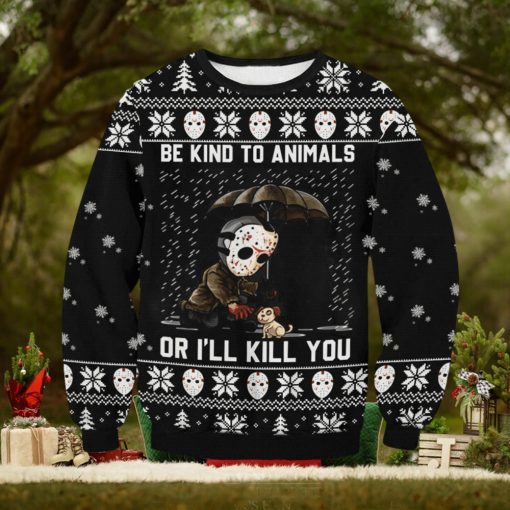 Horror Kind To Animals For Christmas Gifts Ugly Christmas Holiday Sweater