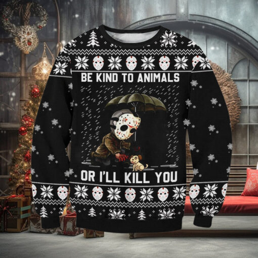 Horror Kind To Animals Ugly Sweater