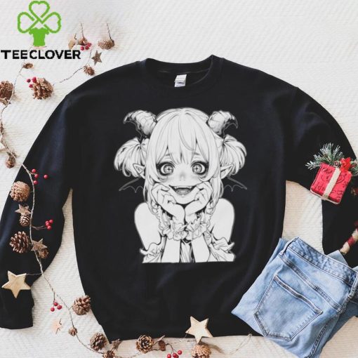 Horror Manga Vampire Anime Girl Macabre Japanese Goth Crewneck T Shirt