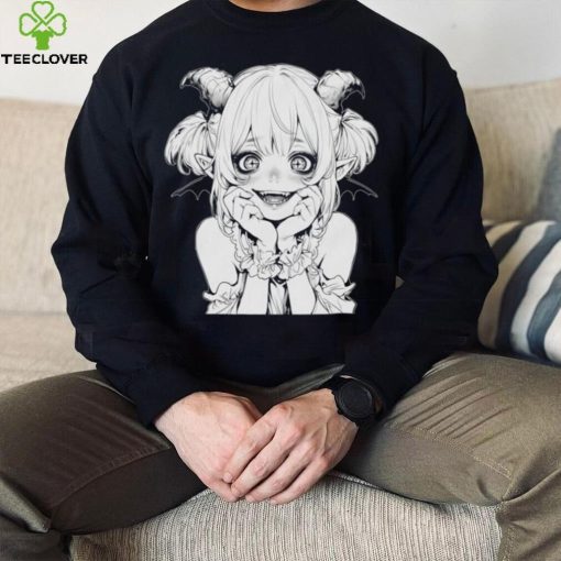 Horror Manga Vampire Anime Girl Macabre Japanese Goth Crewneck T Shirt