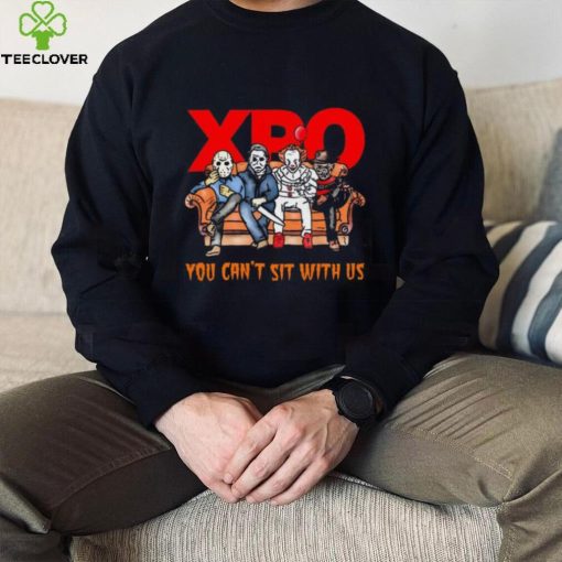 Horror Movie Characters XPO You Can’t Sit With Us Halloween 2024 hoodie, sweater, longsleeve, shirt v-neck, t-shirt