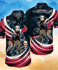Horror Movie Houston Texans Hawaiian Shirt Halloween