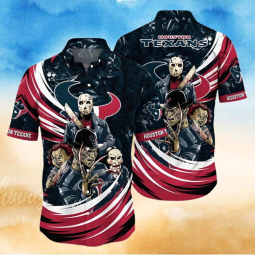 Horror Movie Houston Texans Hawaiian Shirt Halloween