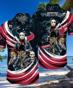 Horror Movie Houston Texans Hawaiian Shirt Halloween