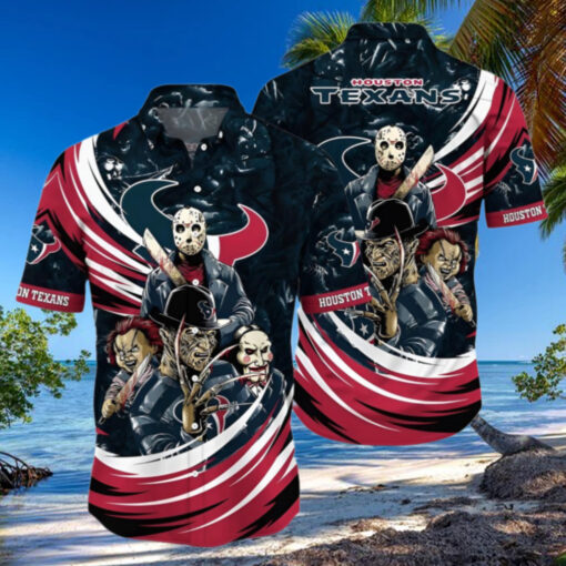 Horror Movie Houston Texans Hawaiian Shirt Halloween