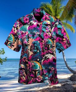 Horror Movie Retro Hawaiian Shirt Horror Movie Button Down Shirt Horror Character Summer Shirt