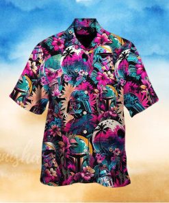 Horror Movie Retro Hawaiian Shirt Horror Movie Button Down Shirt Horror Character Summer Shirt