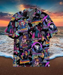 Horror Movie Retro Lapel Collar Hawaiian Shirt